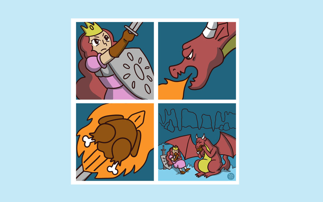 STRIP BD / PRINCESSE ET DRAGON
