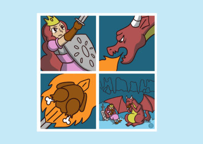 STRIP BD / PRINCESSE ET DRAGON
