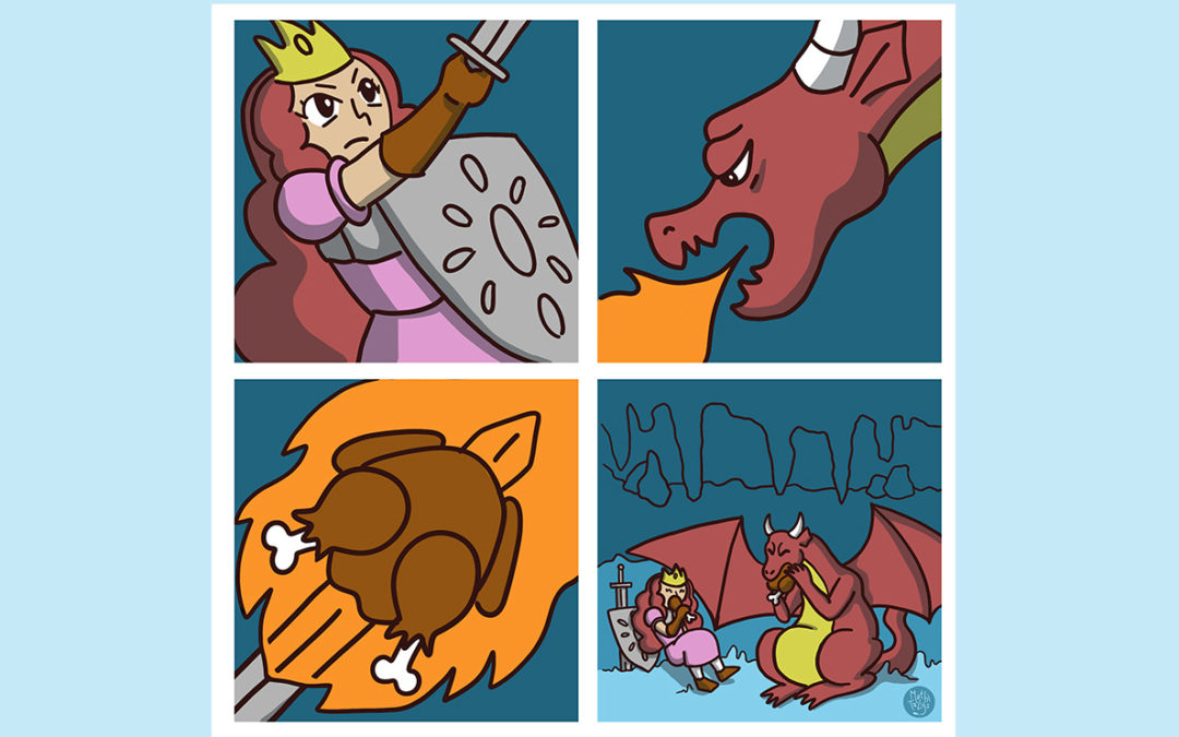 STRIP BD / PRINCESSE ET DRAGON