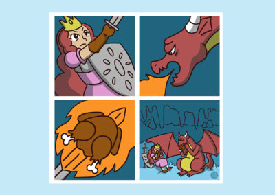 STRIP BD / PRINCESSE ET DRAGON