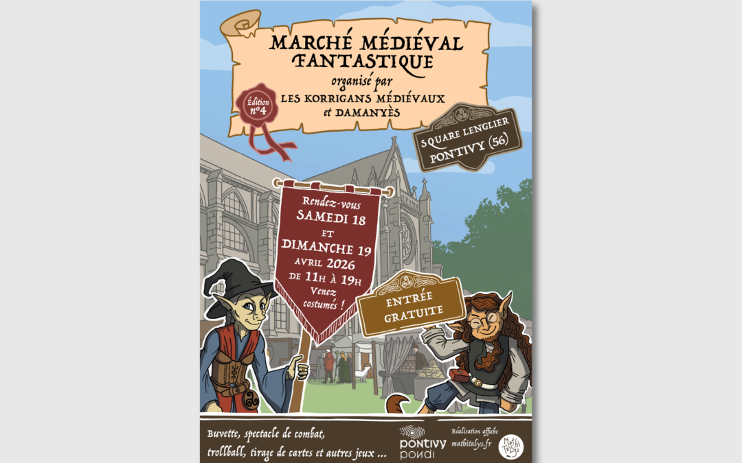 AFFICHE / MARCHÉ MÉDIÉVAL DE PONTIVY (56) 2026